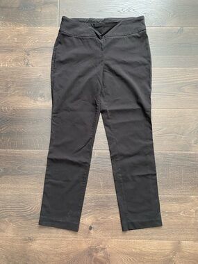 Hilary Radley Black Stretch Pull-On Chinos size 8